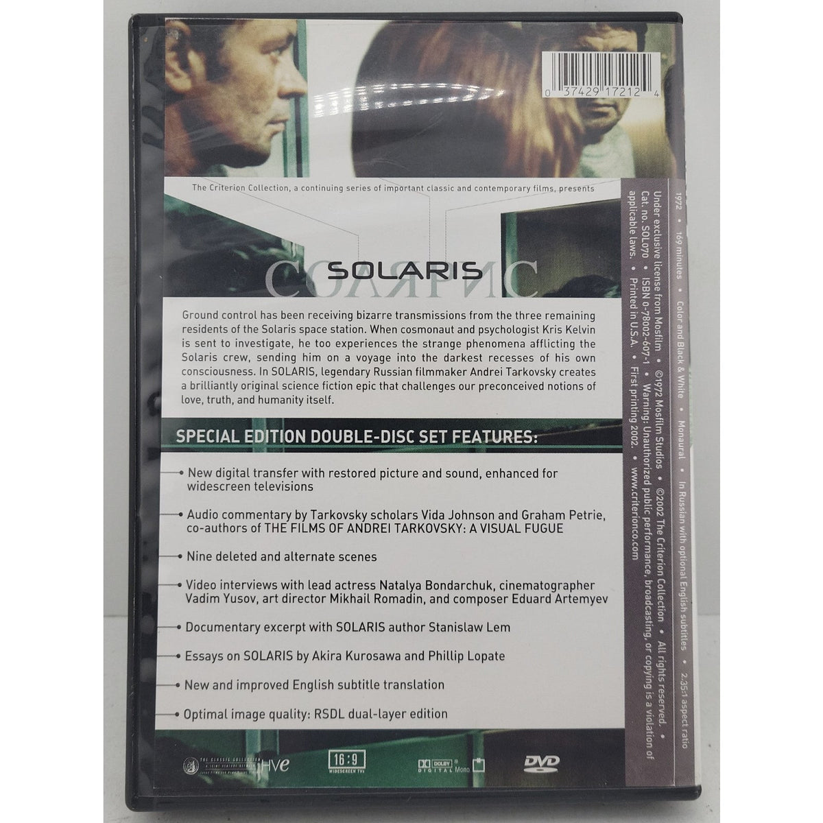 Solaris (DVD, 2002, 2-Disc Set, Criterion Collection Widescreen)