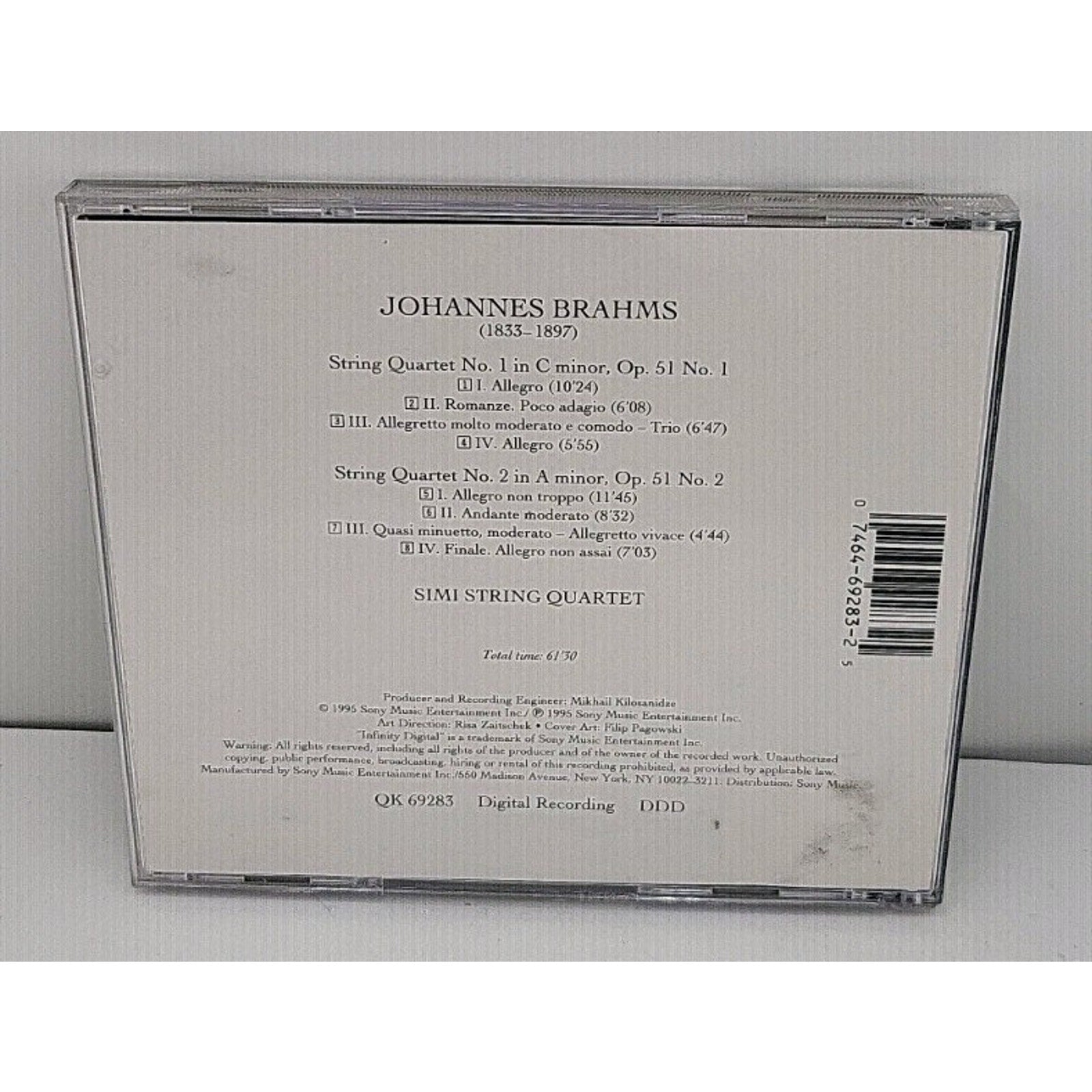 Brahms: String Quartets OP. 51, NOS. 1 & 2 CD