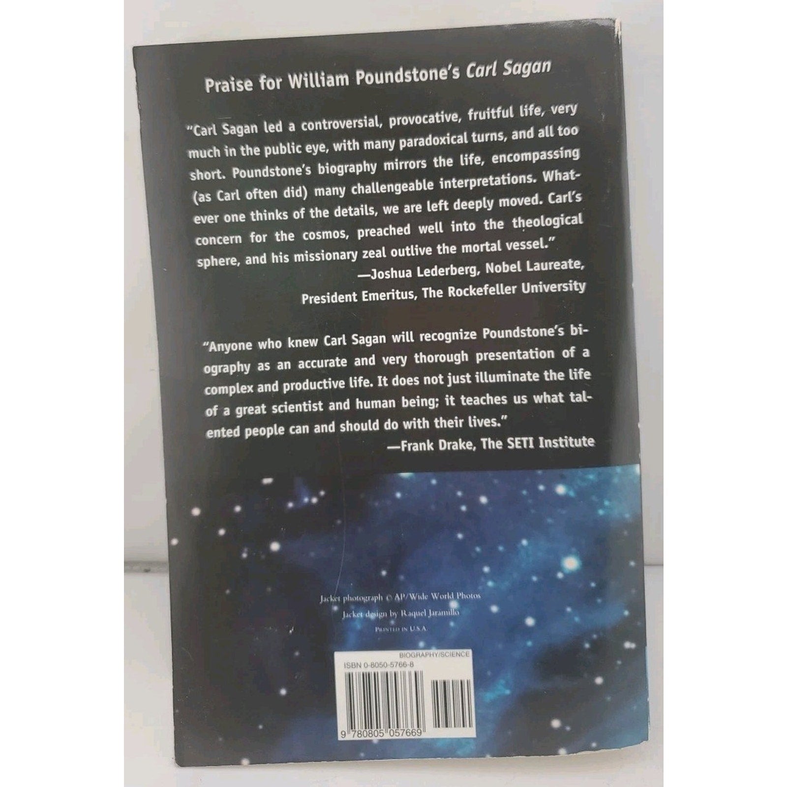 Carl Sagan : A Life in the Cosmos by William Poundstone (1999, Paperback)