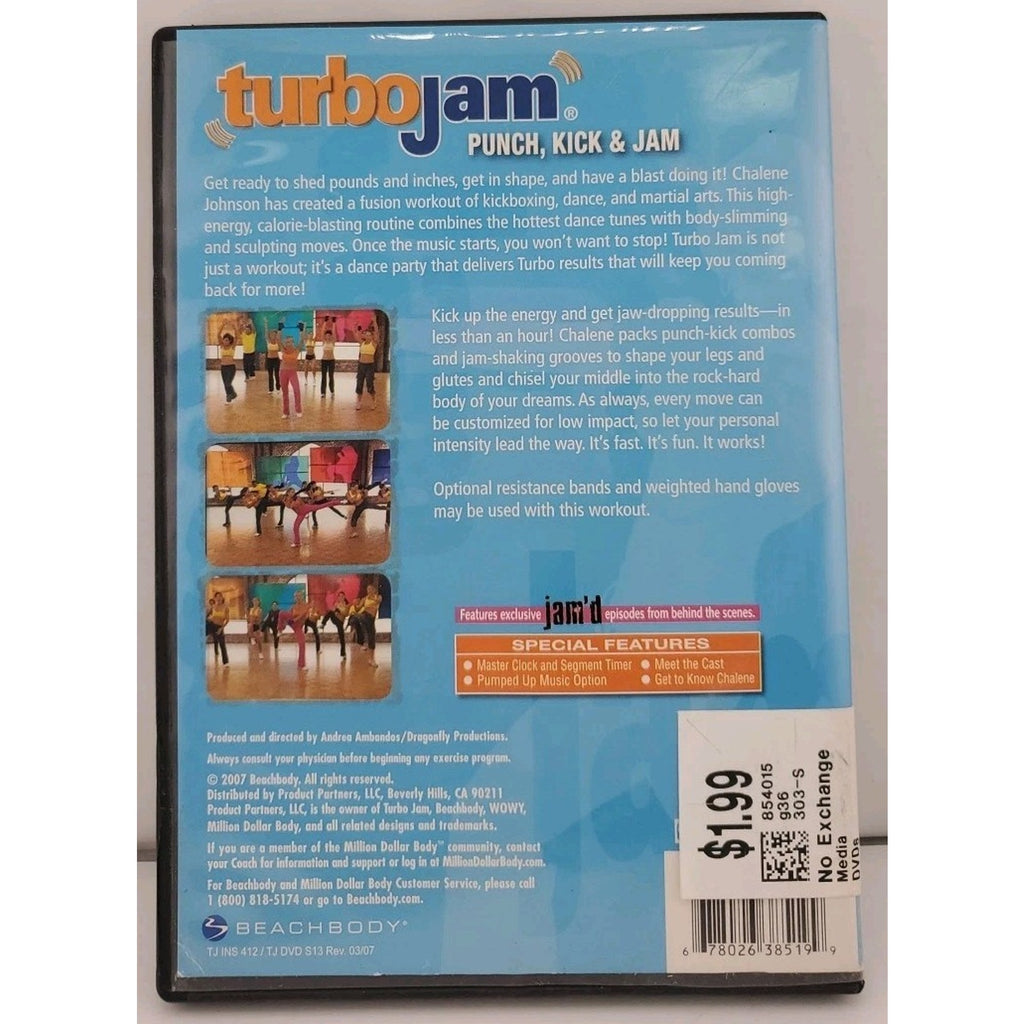 Turbo Jam: Punch Kick & Jam - DVD By Chalene Johnson