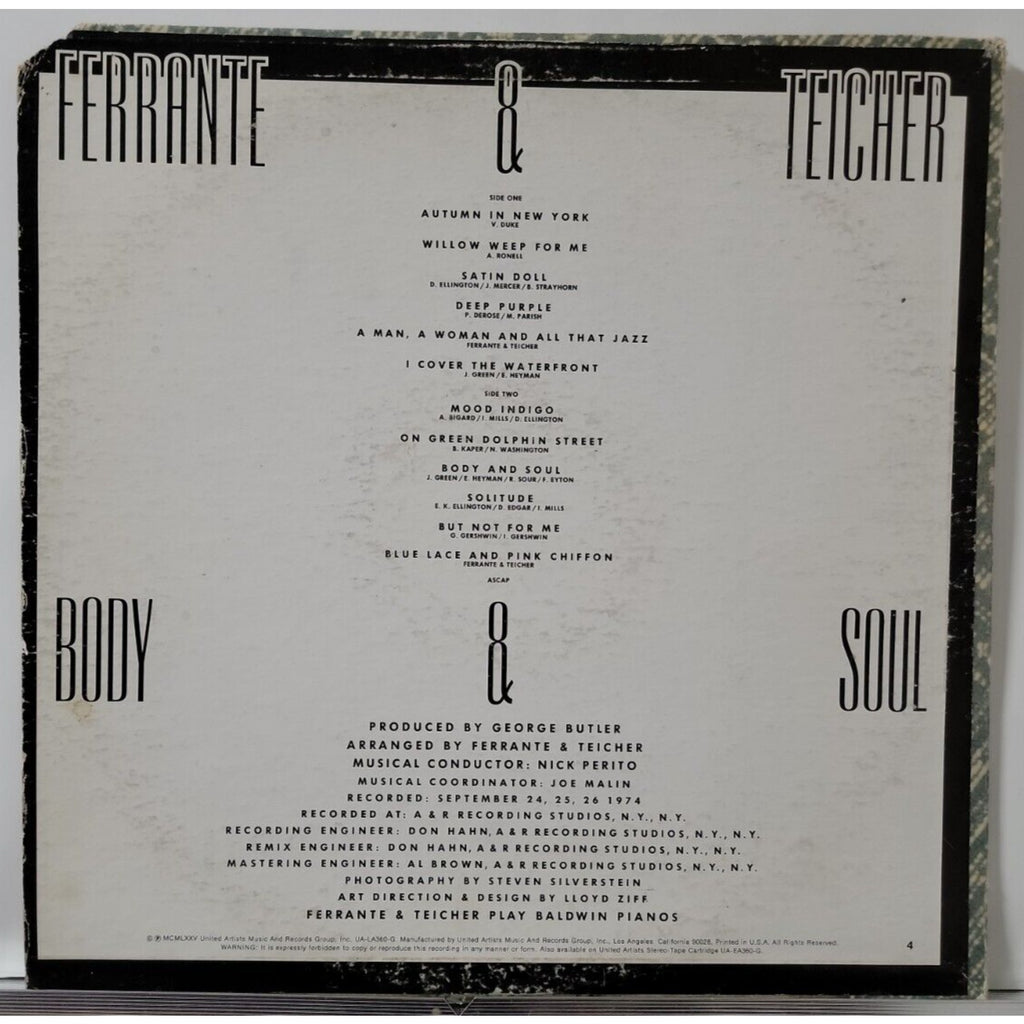 Ferrante & Teicher – Body & Soul (Record)