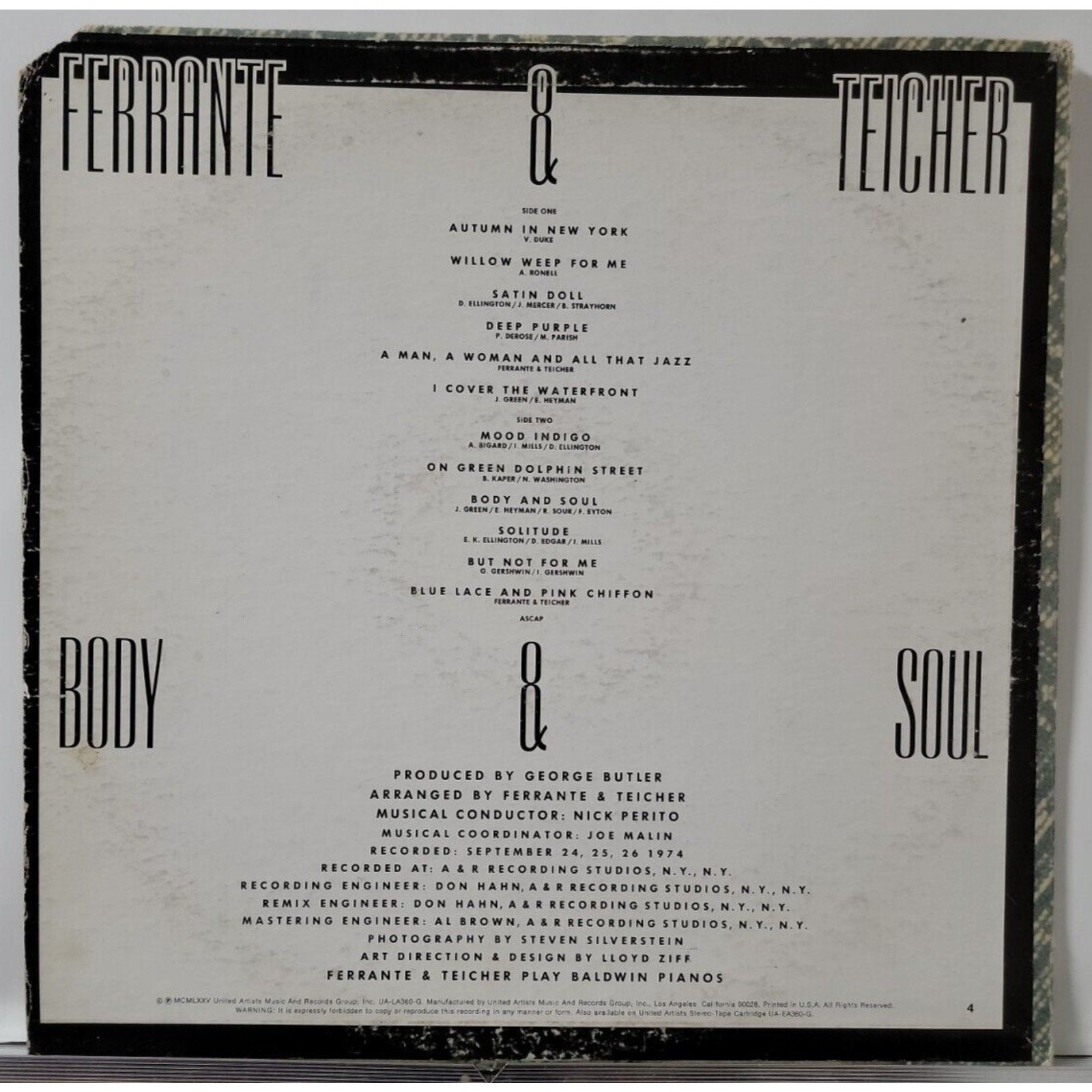 Ferrante & Teicher – Body & Soul (Record)