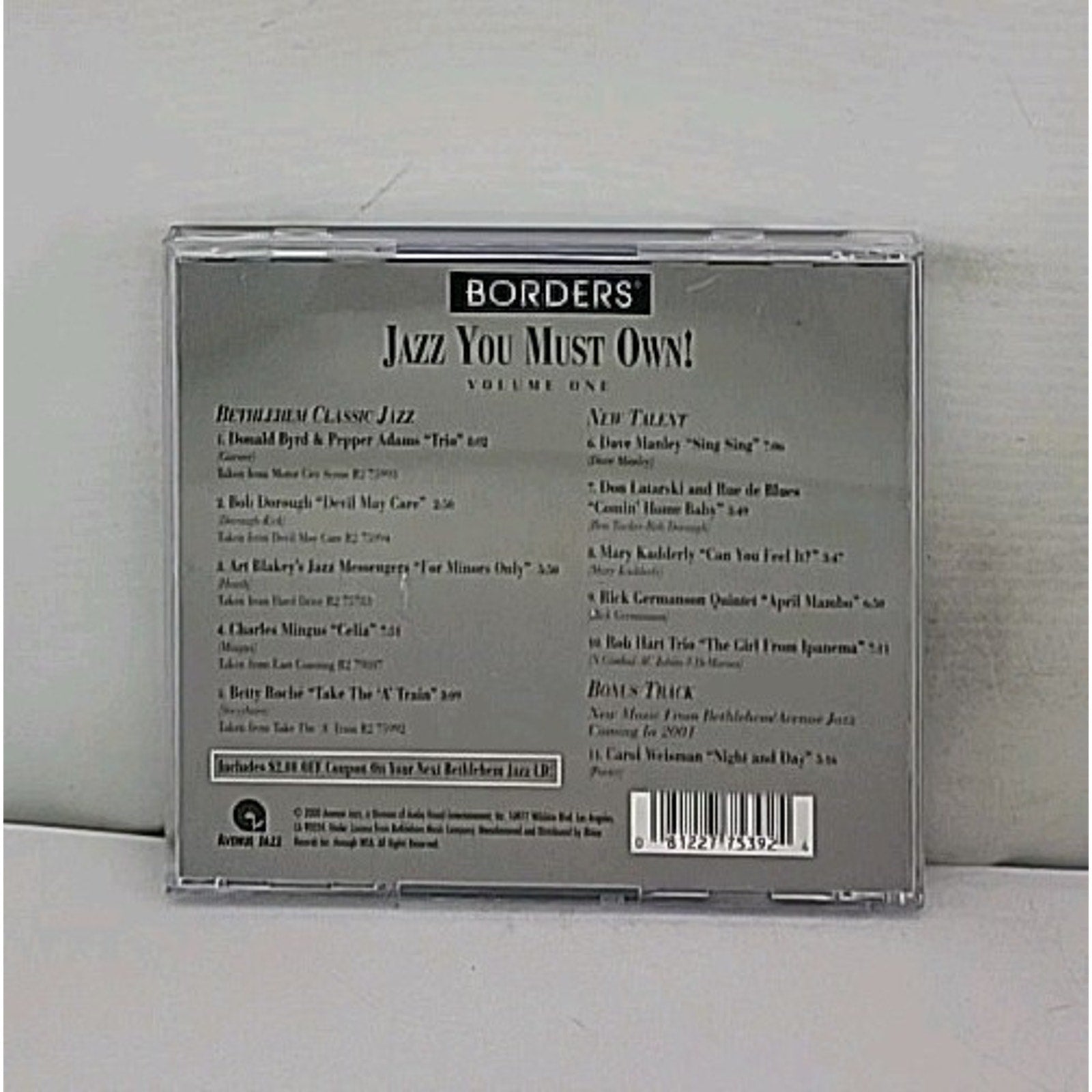 Borders Jazz You Must Own Volume One CD Bethlehem Archives