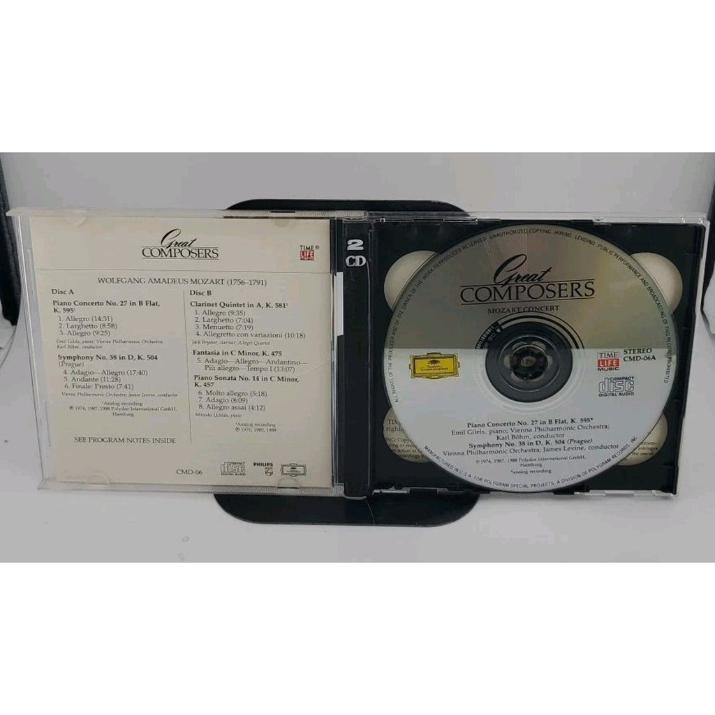 Great Composers: Mozart Concert CD Classical Songs Album Time Life [CMD-06B]
