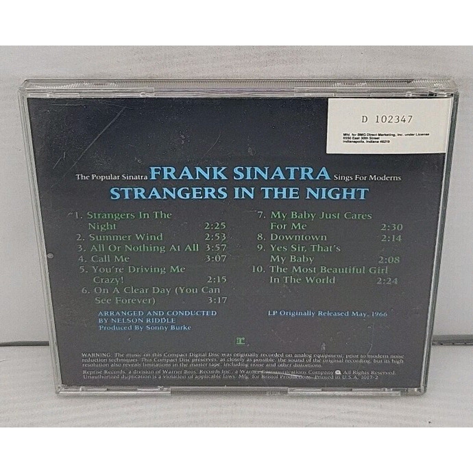 Strangers in the Night by Frank Sinatra (CD, Oct-1990, Reprise)