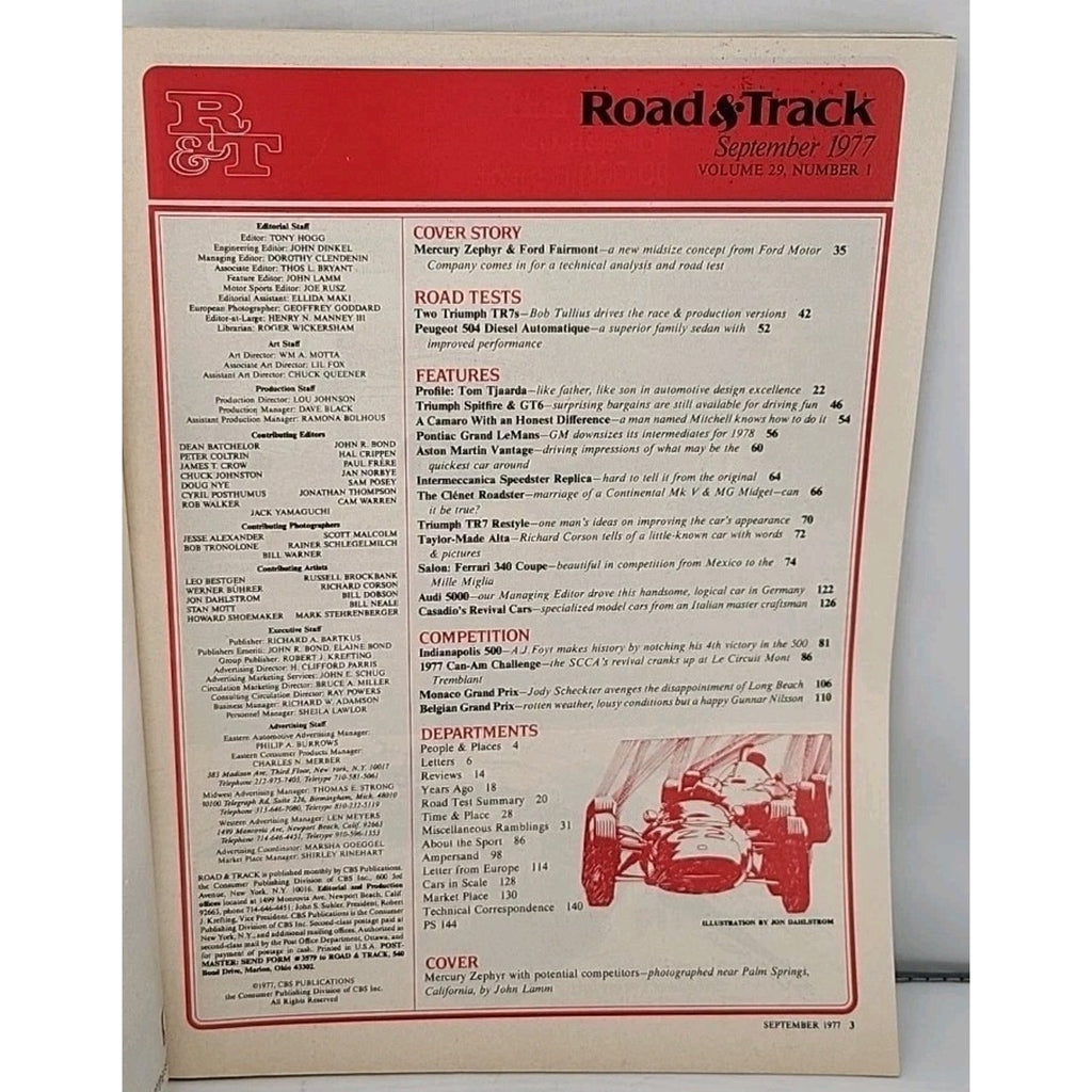 September 1977 Road & Track Magazine