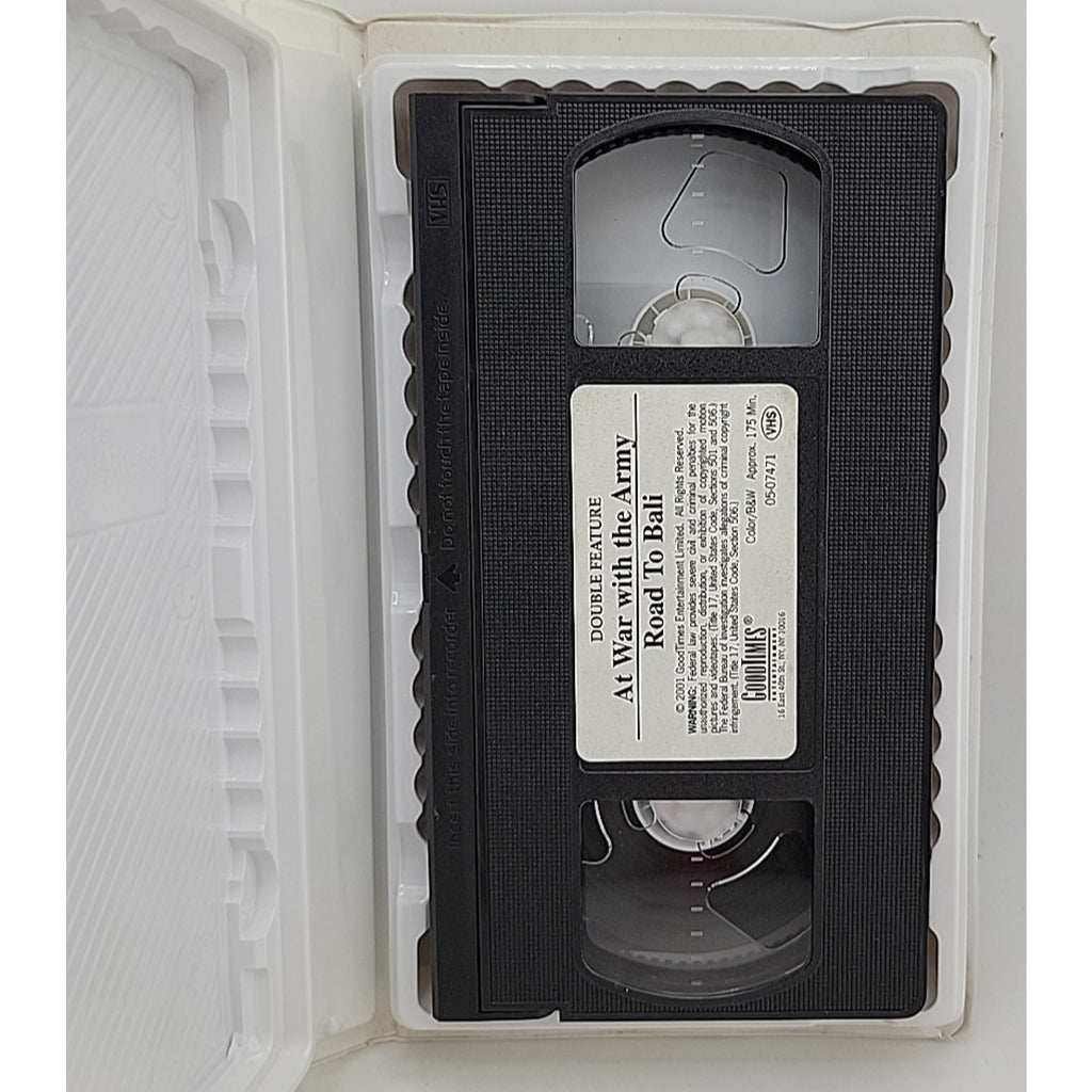 At War with the Army/Road to Bali (VHS, 2002, Double Feature Clam Shell)