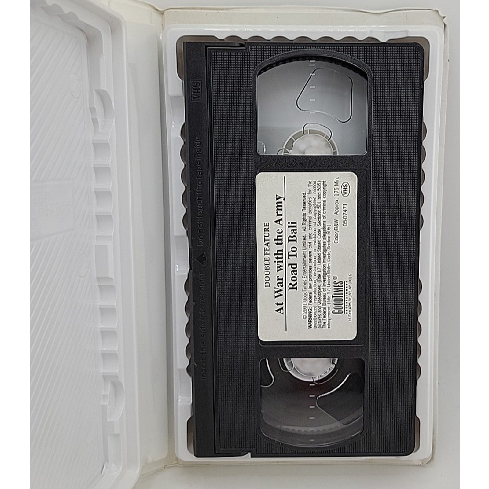 At War with the Army/Road to Bali (VHS, 2002, Double Feature Clam Shell)