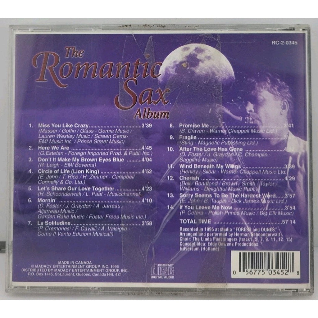 Romantic Sax Album by Various (CD, 1996)