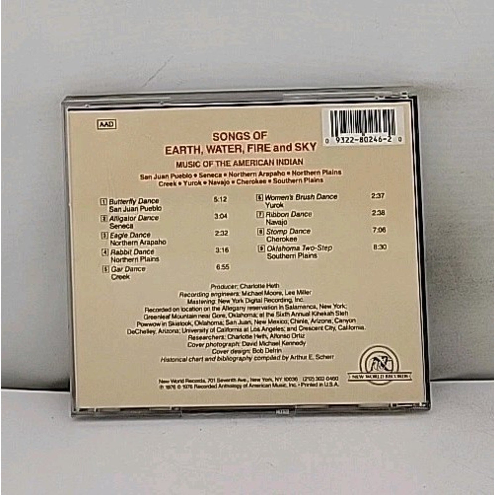Songs of Earth Water Fire & Sky by Various (CD, 1992)