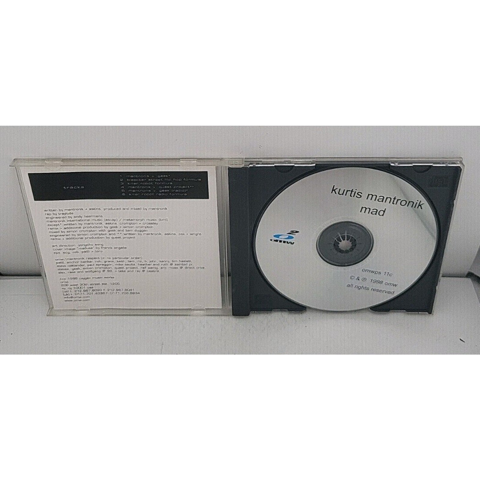 Mad [Maxi Single] by Kurtis Mantronik (CD, Jul-1998, Oxygen/K-Tel)