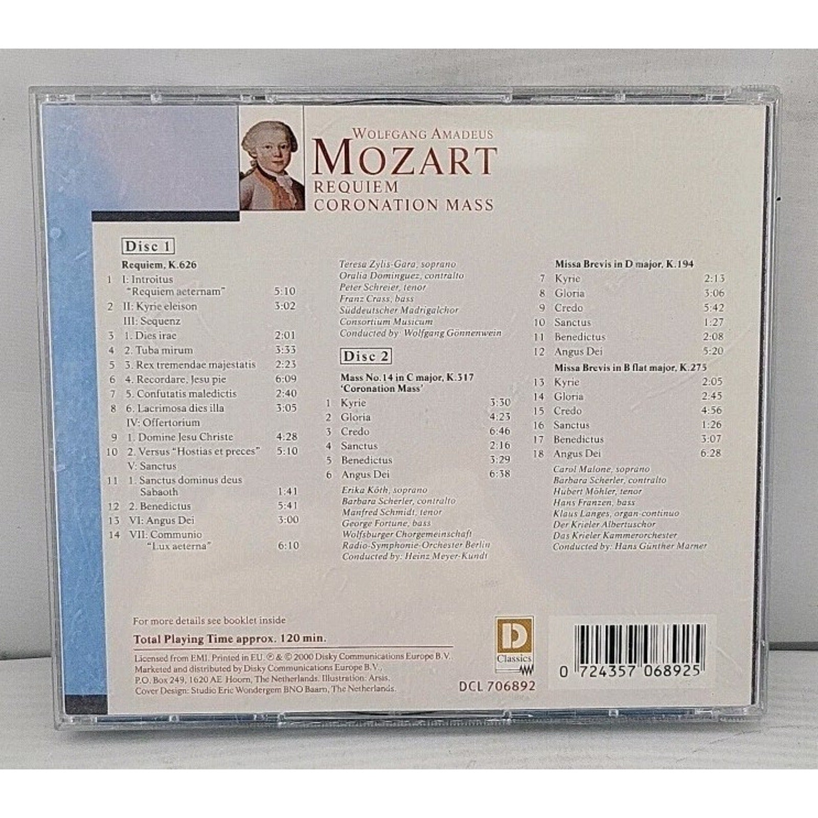 Wolfgang Amadeus Mozart Requiem Coronation Mass (CD)