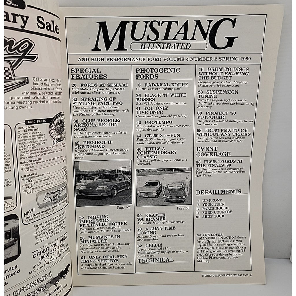 Mustang Illustrated Spring 1989 Vol. 4 No. 2 Magazine