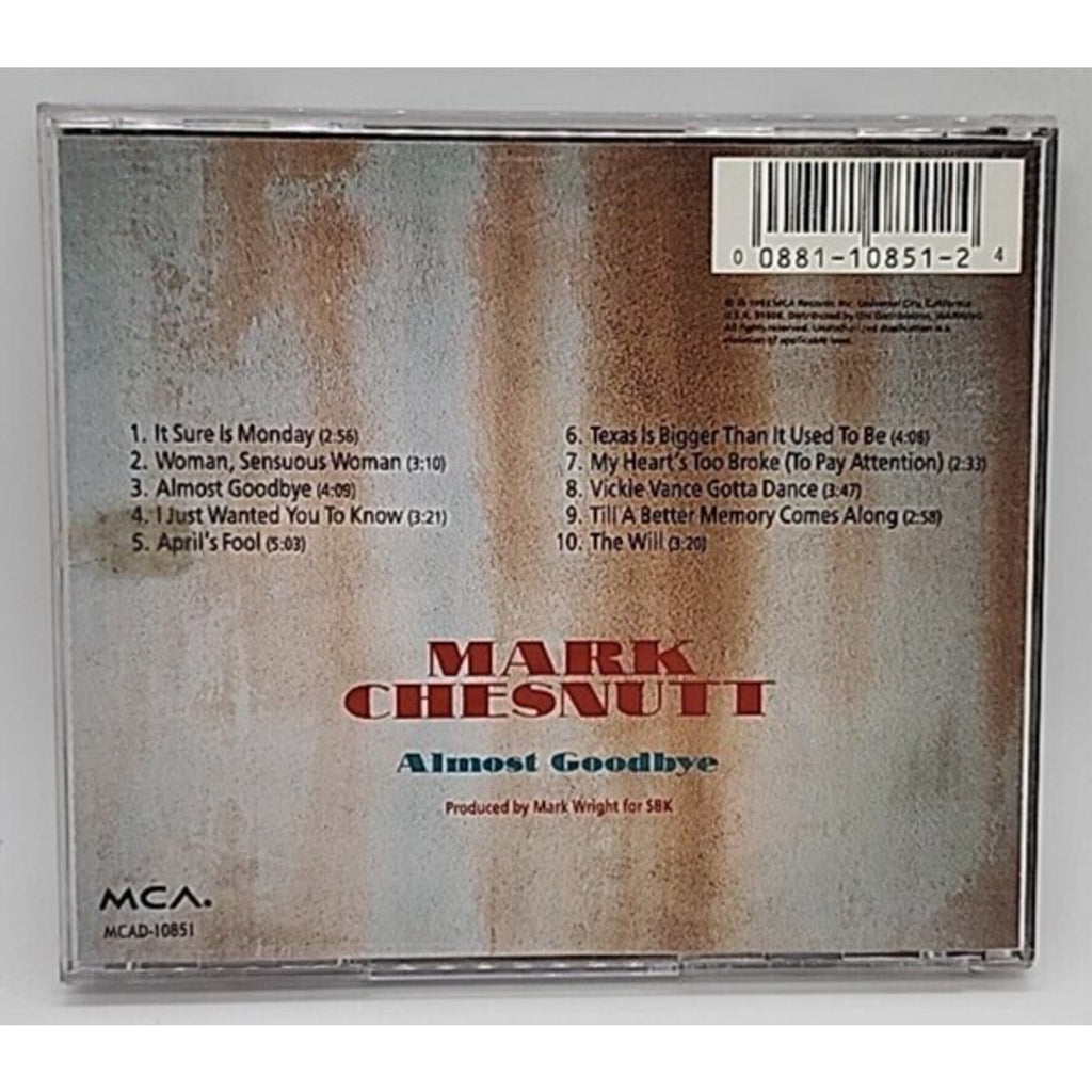 Almost Goodbye by Mark Chesnutt (CD, Oct-2001, Universal Special Products)