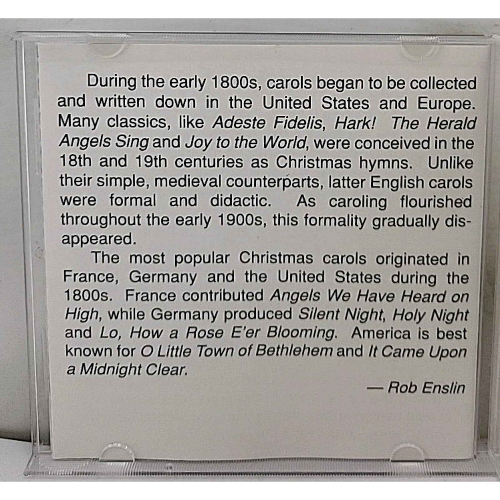 Silent Night Carols for Solo Piano CD Digital Surround Sound