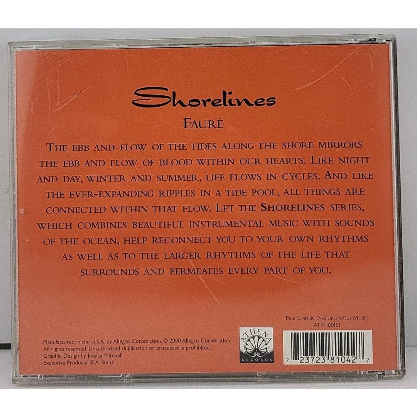 Shorelines: Faure by Adrian Scott (CD, Nov-2000, Athena Records)