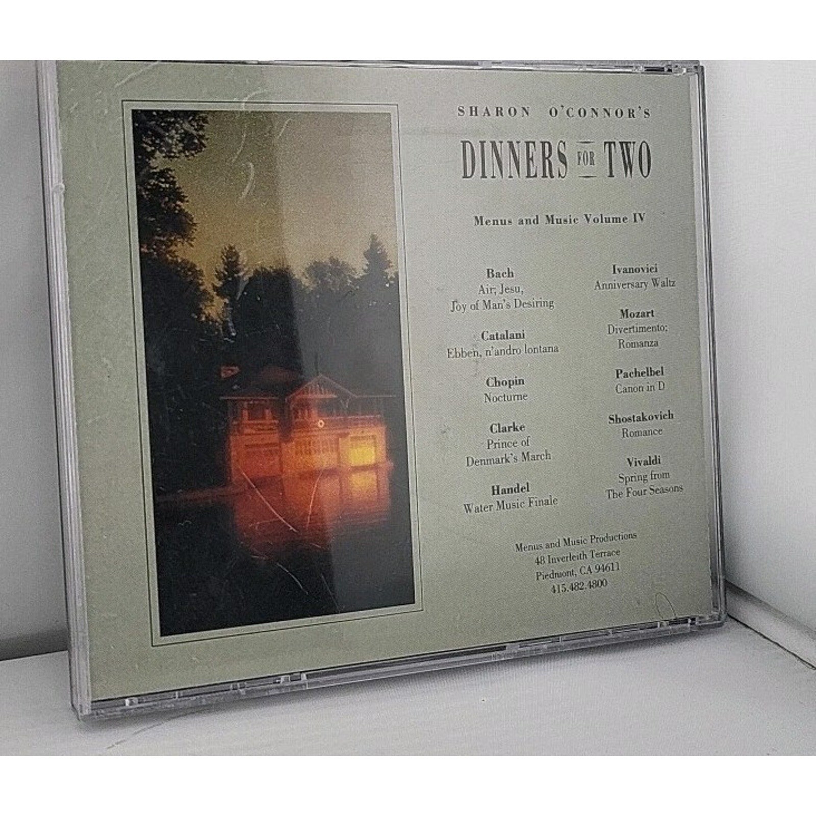 Sharon O'connor's Dinners For Two Menus And Music Vol. IV CD