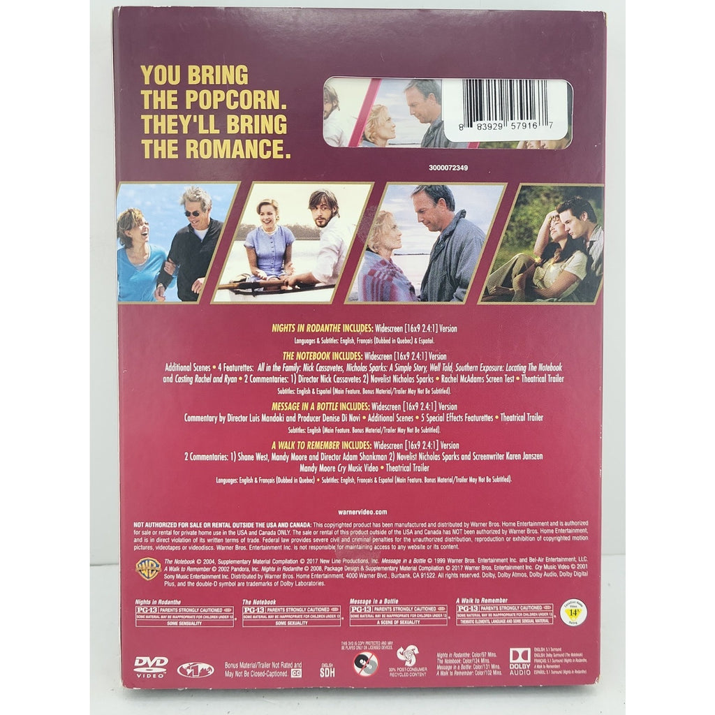 4 Film Favorites: Nicholas Sparks Romances (DVD) *Brand New*