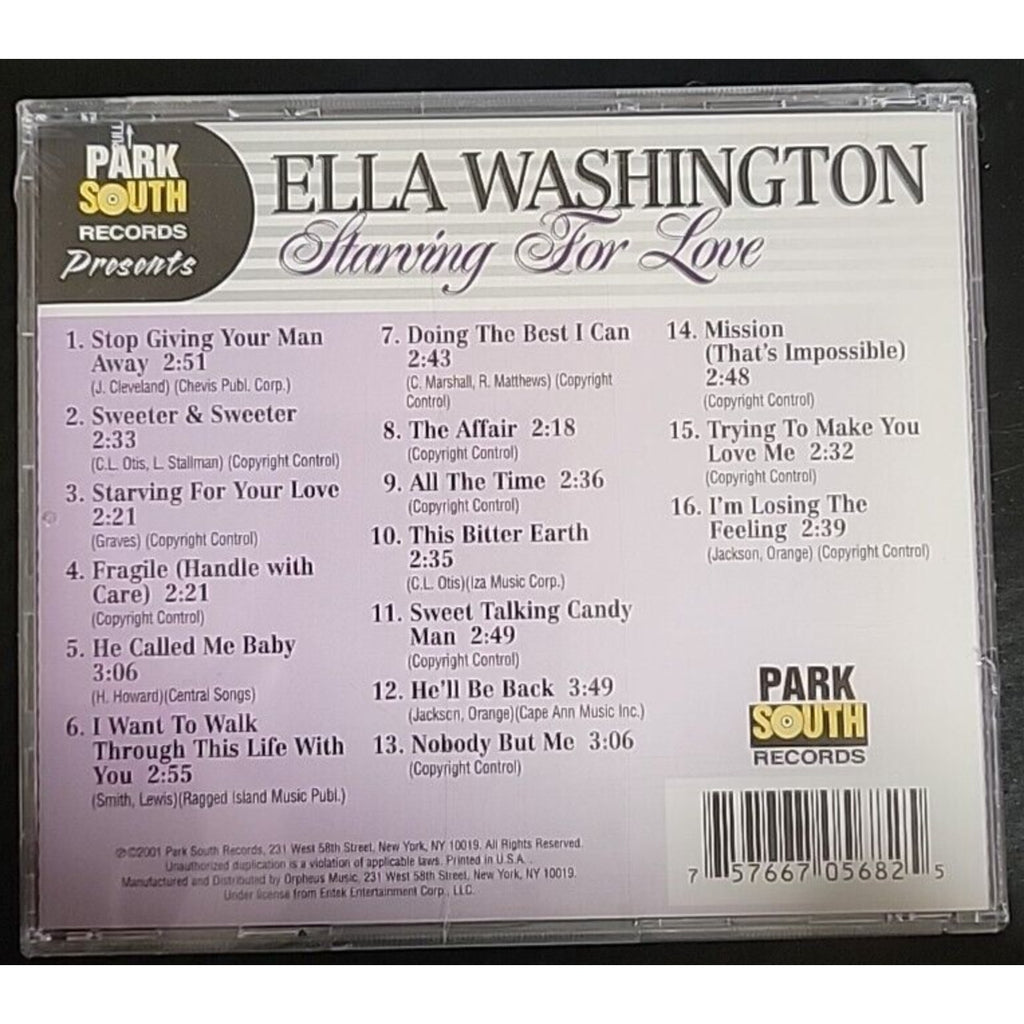 Starving For Love by Ella Washington (CD) *Brand New*