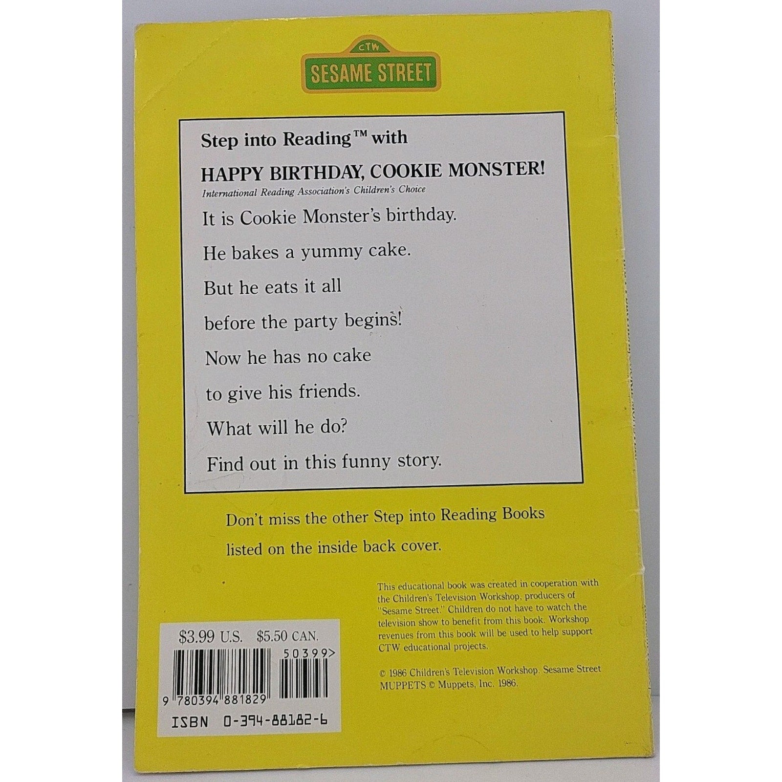 Happy Birthday, Cookie Monster! by Sesame Street Staff and Felice Haus (1986,...