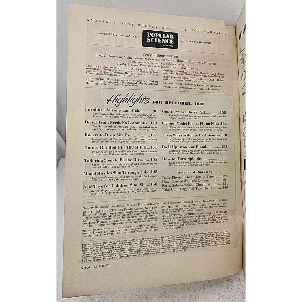 Popular Science Monthly - December 1949 - Vol. 155 No. 6