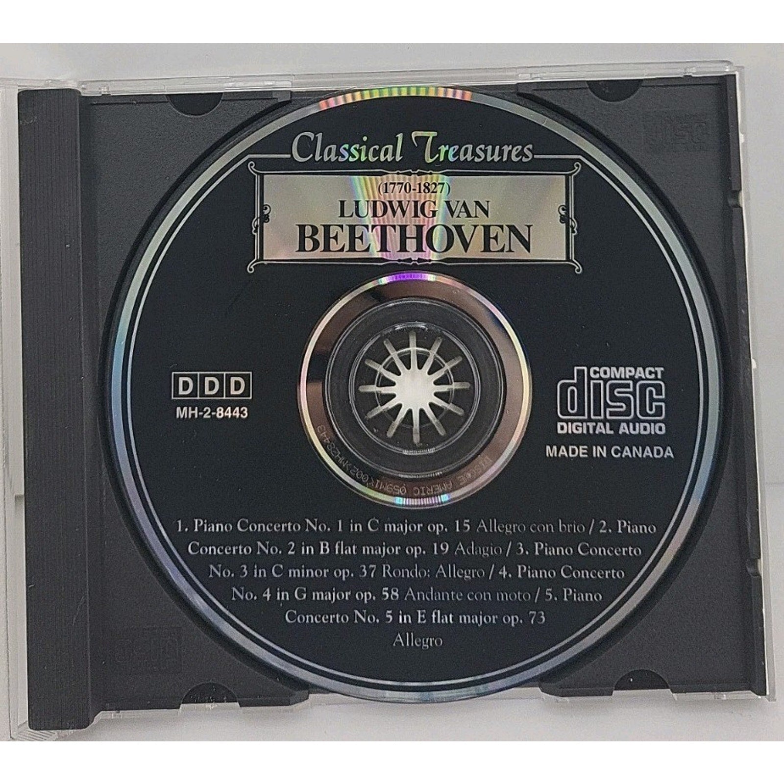 Beethoven Piano Concertos No. 1-5 Classical Treasures CD