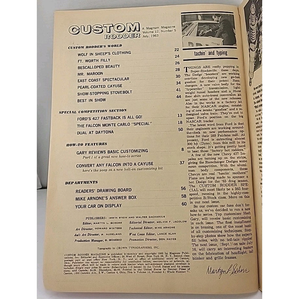 Custom Rodder Magazine - July 1963 - Volume 12 Number 5
