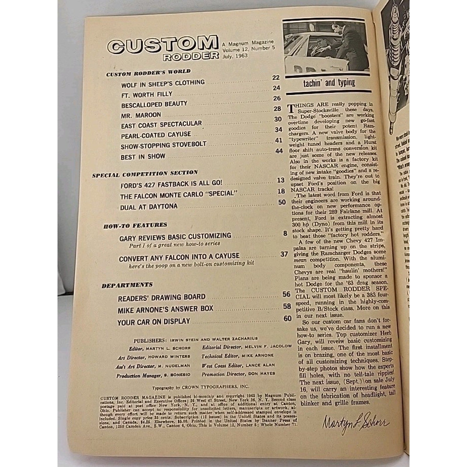Custom Rodder Magazine - July 1963 - Volume 12 Number 5