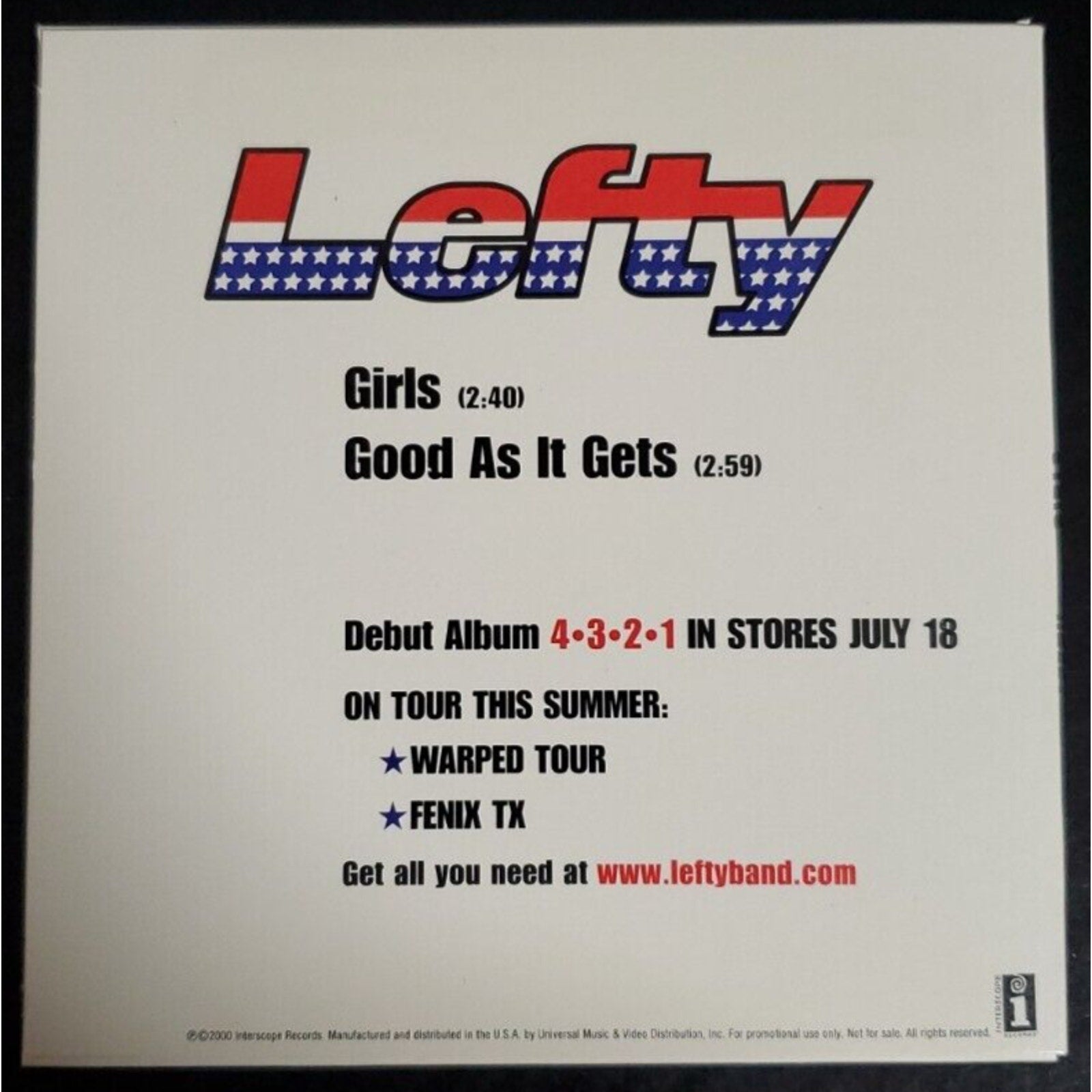 Lefty Girls Promo (CD)