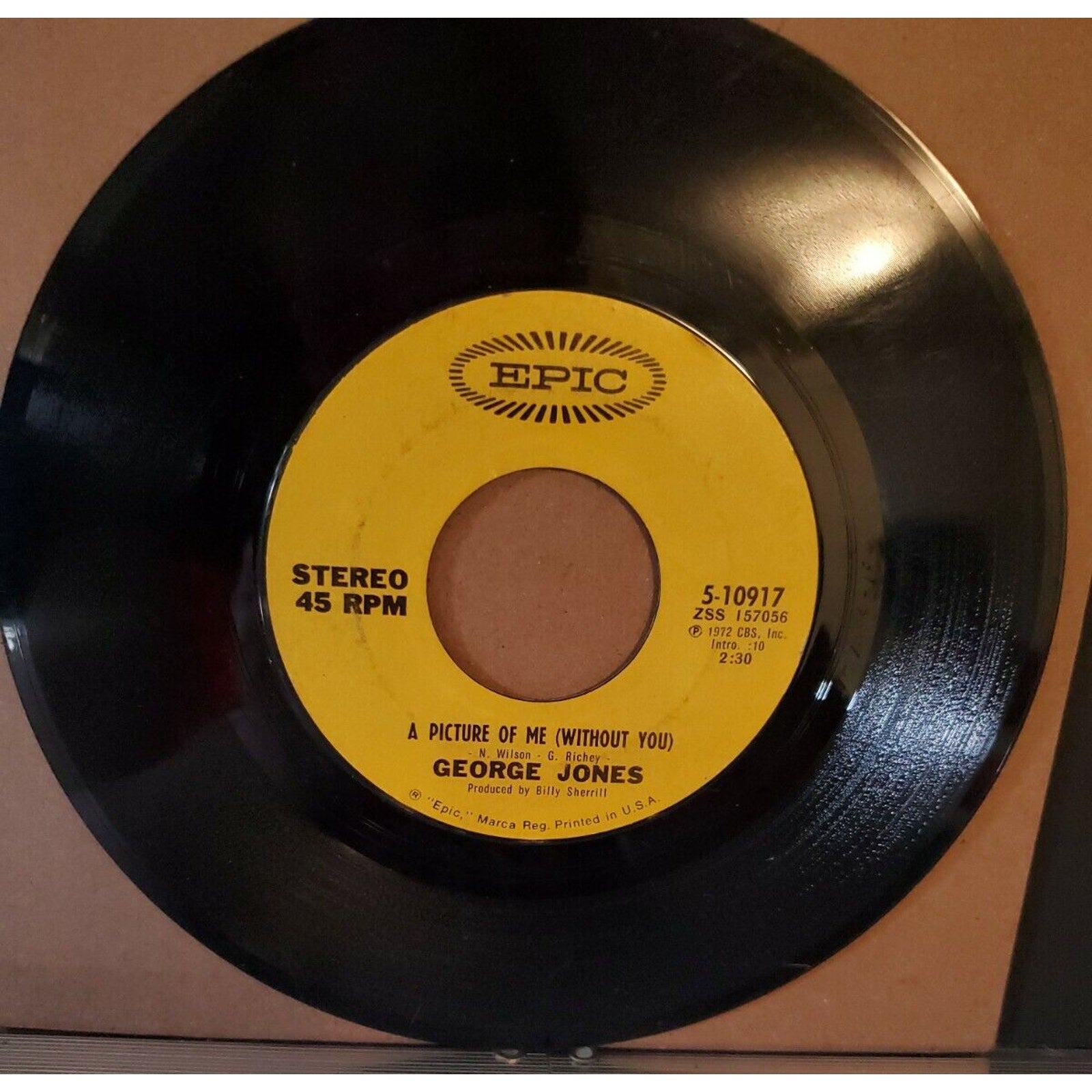 GEORGE JONES THE MAN WORTH LOVIN' YOU 45 RPM COUNTRY EPIC 1972