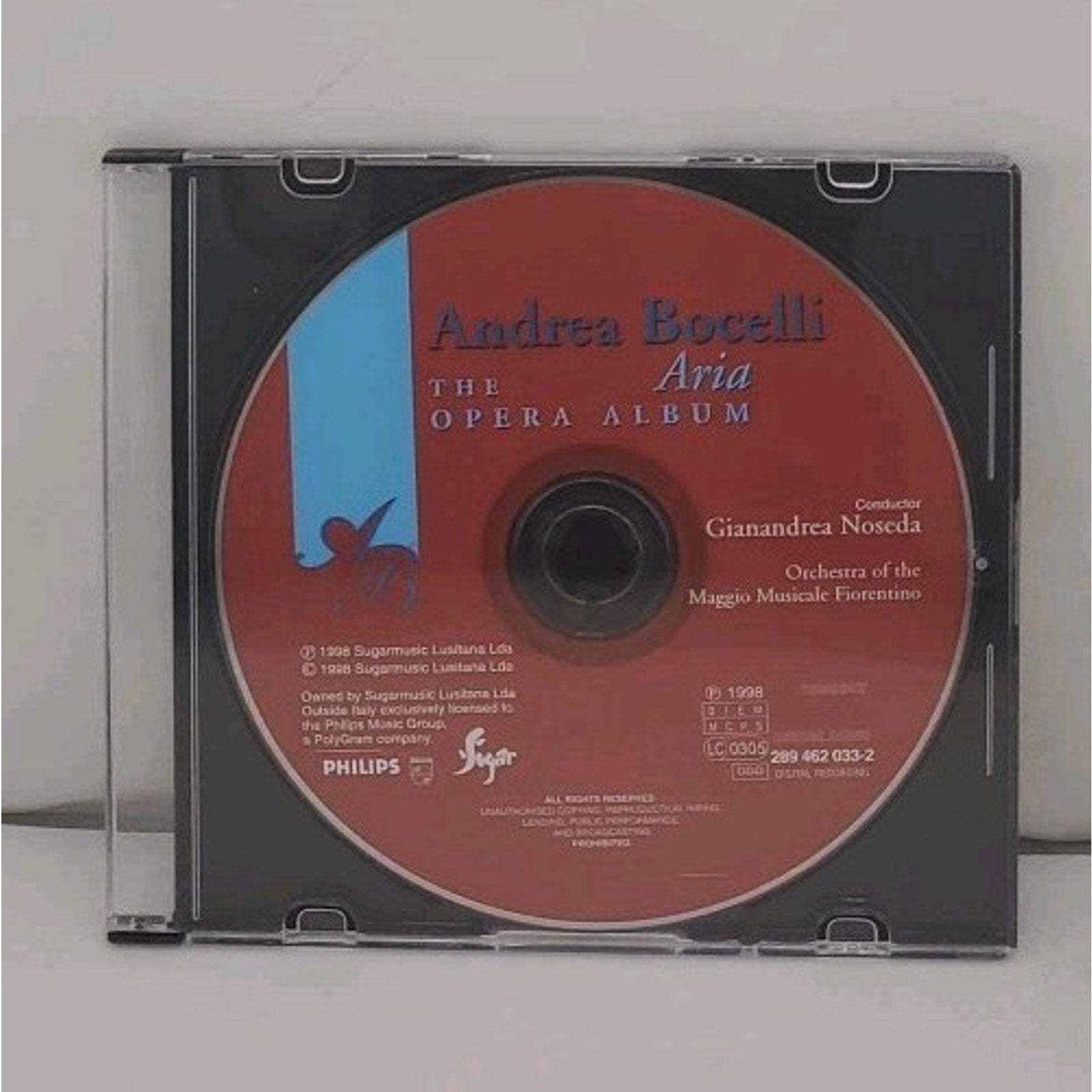 Aria: Opera Album by Bocelli, Andrea (CD, 1998) *Disc Only*