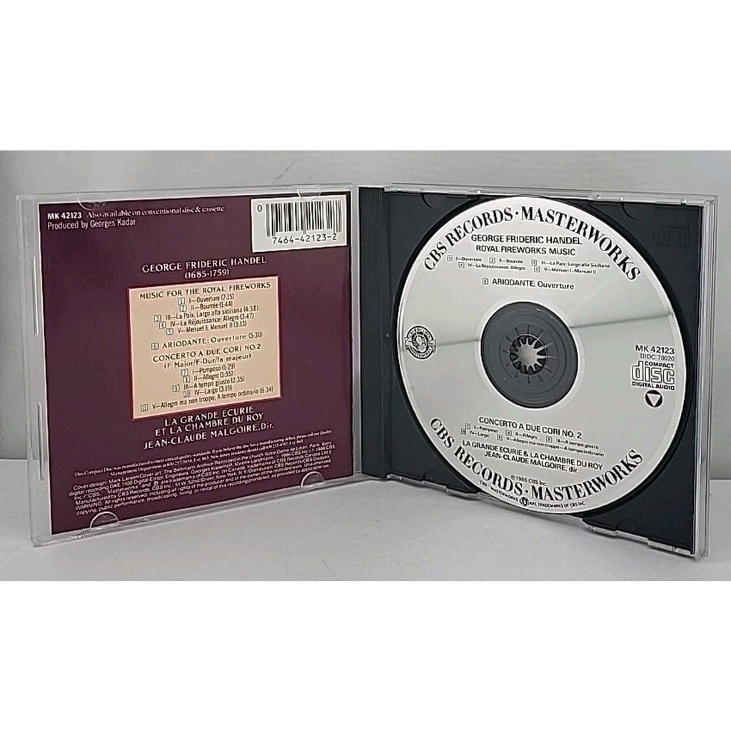 Handel Music for the Royal Fireworks CD Jean-claude Malgoire