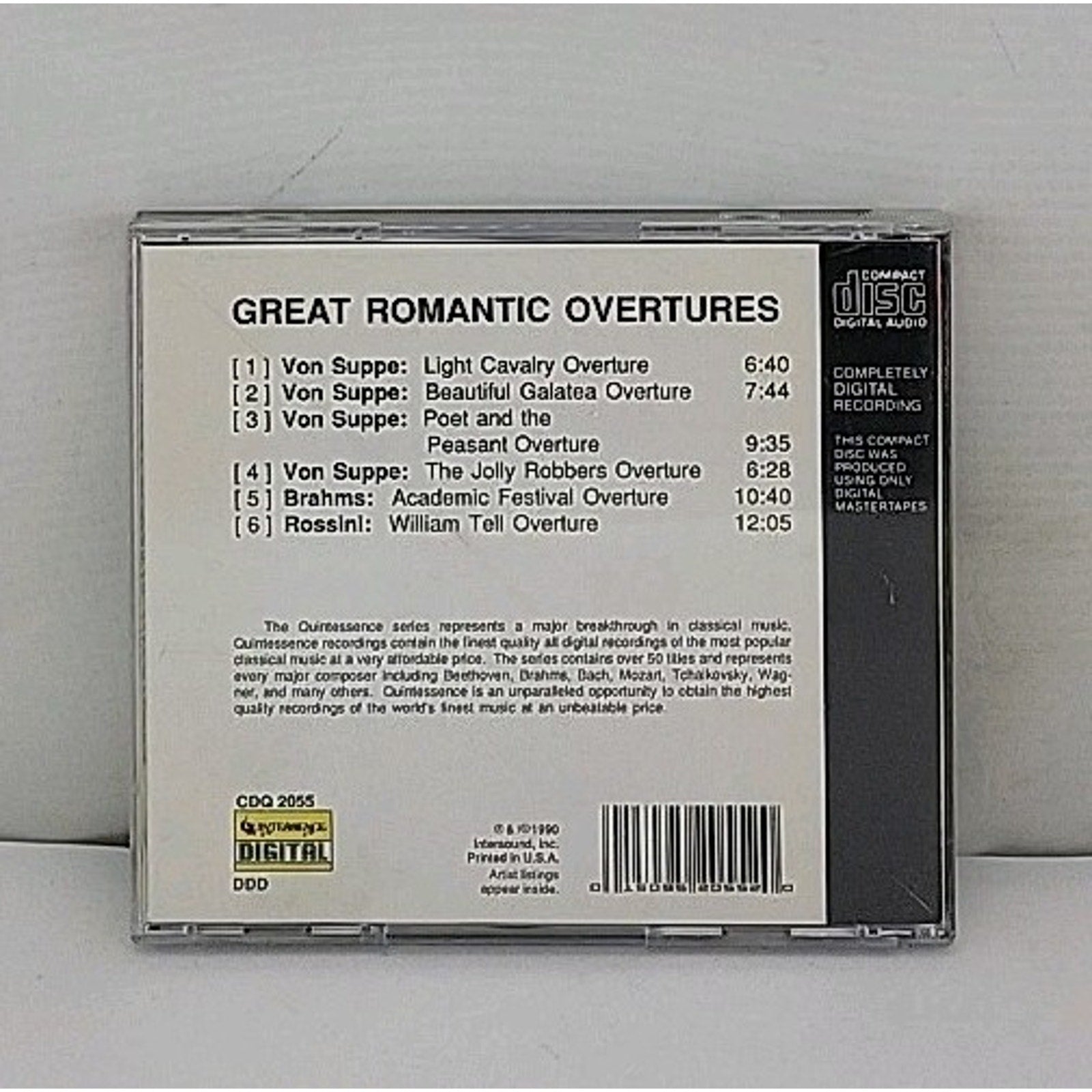 Great Romantic Overtures CD 1990 Classical Digital CDQ 2055 Vintage