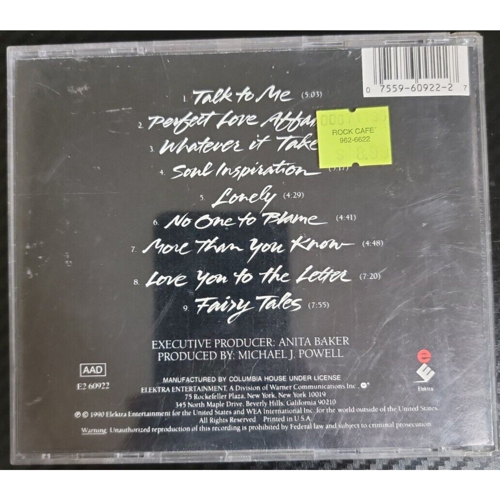 Pre-Owned: Compositions by Anita Baker [Audio CD, Elektra, 1990]