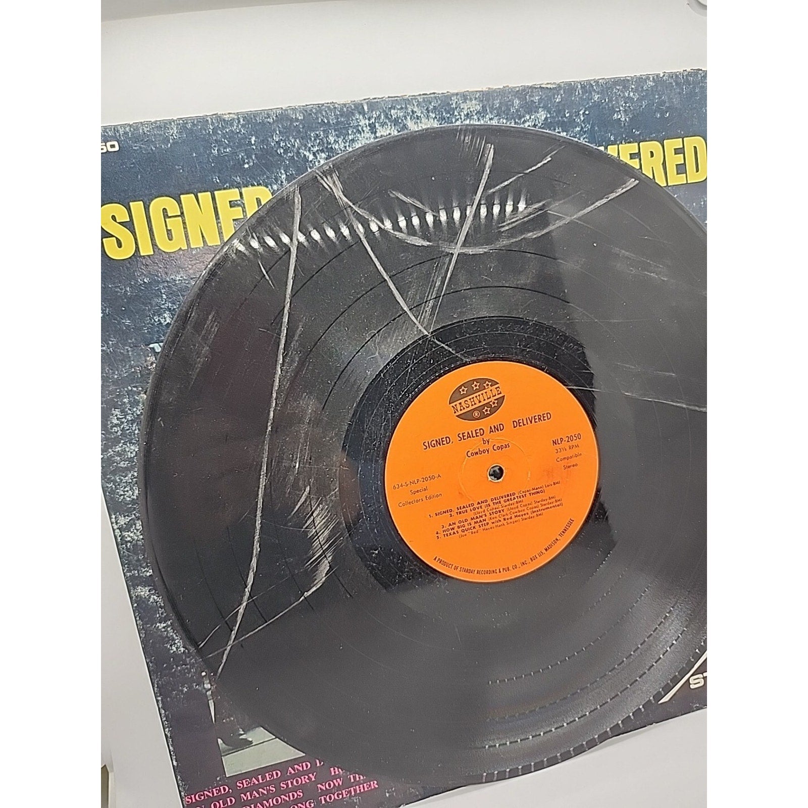 Cowboy Copas "Signed, Sealed & Delievered" Nashville NLP-2050 (Record)