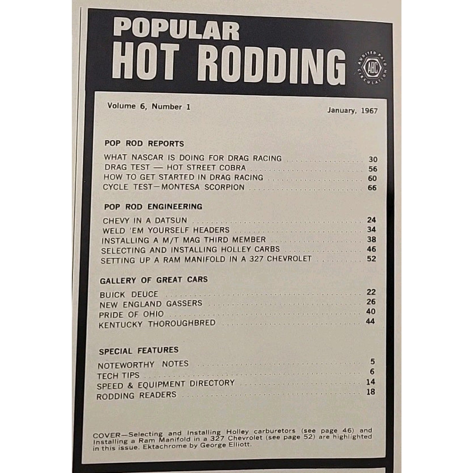 Popular Hot Rodding Magazine January 1967