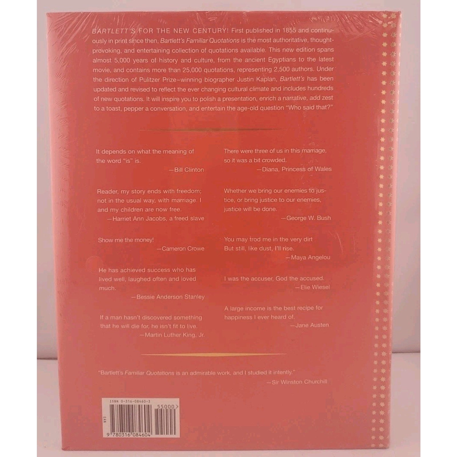 Bartlett's Familiar Quotations by John Bartlett (2002, Hardcover) *Brand New*
