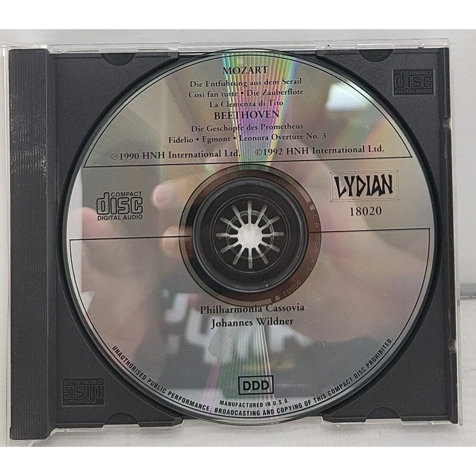 Mozart Beethoven Famous Overtures CD Lydian Records 1990