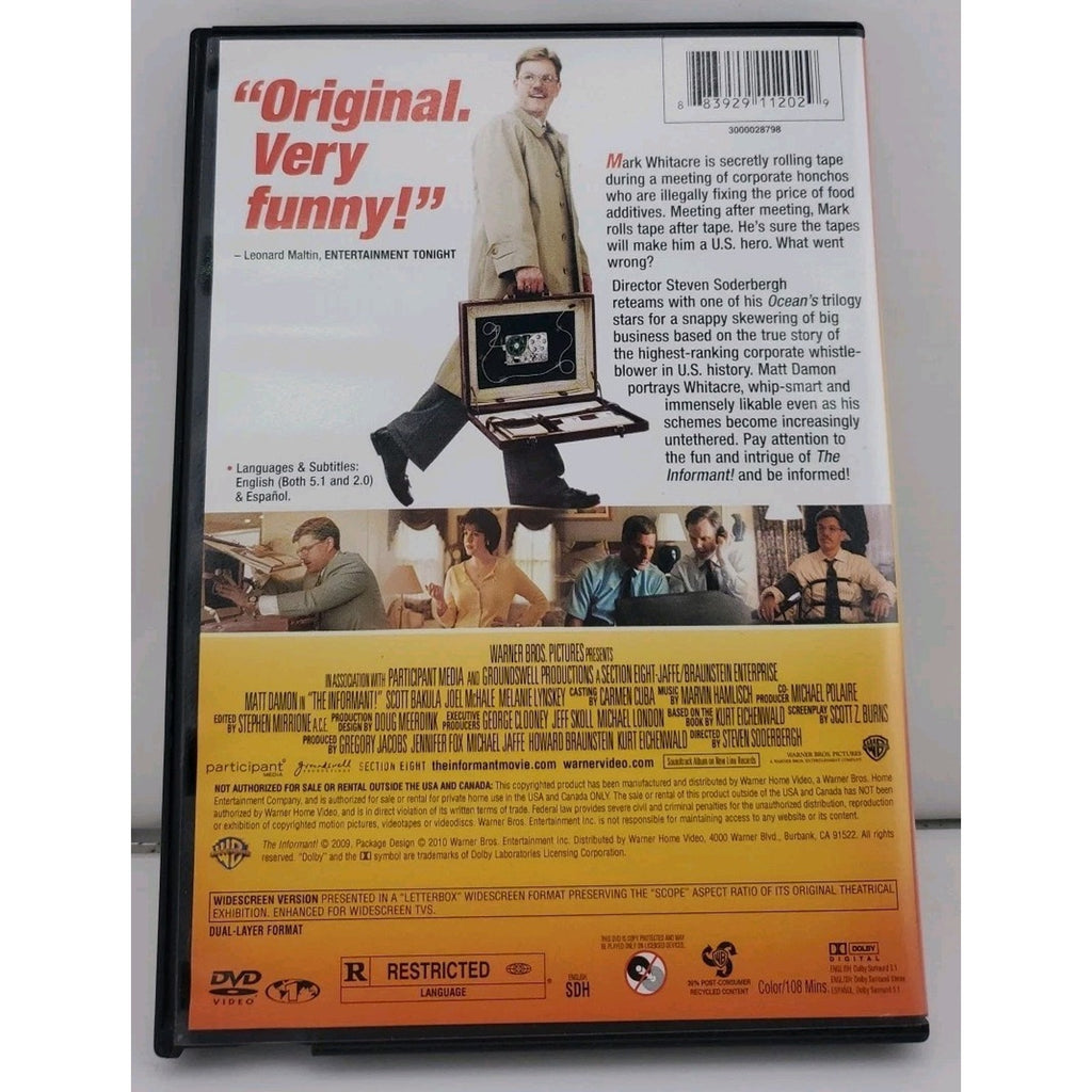The Informant! (DVD, 2009)