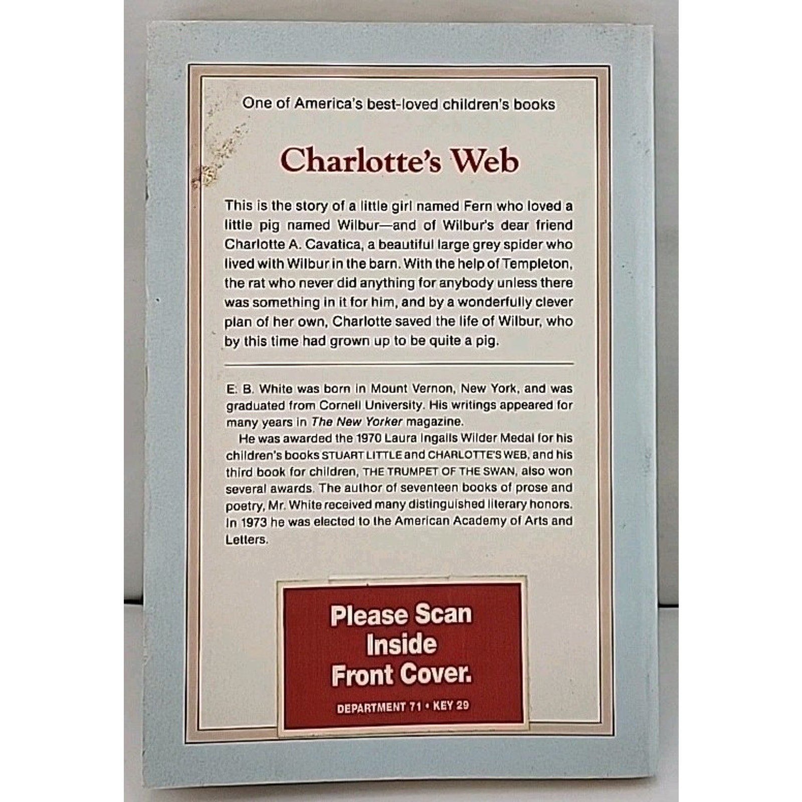 Charlotte's Web : A Newbery Honor Award Winner by E. B. White and Kate DiCamillo