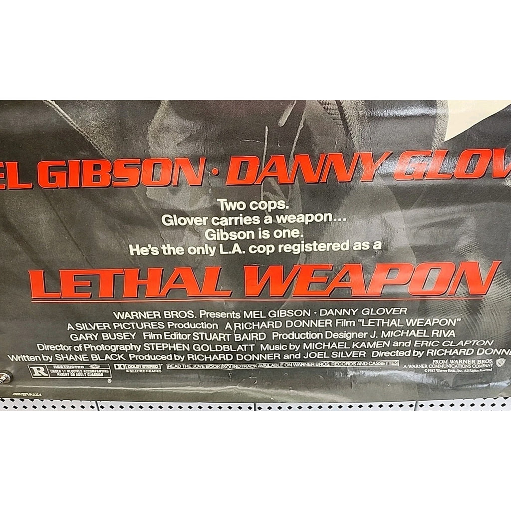 Lethal Weapon Original One Sheet Poster 1987 27"x41"
