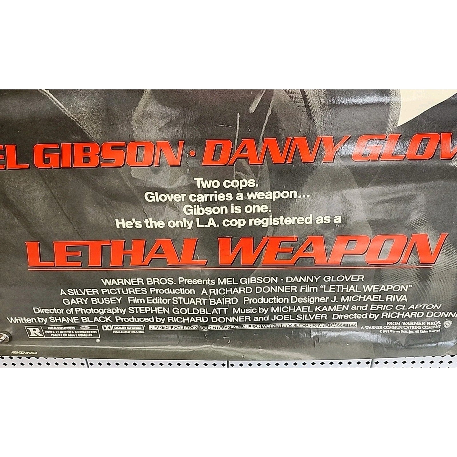 Lethal Weapon Original One Sheet Poster 1987 27"x41"