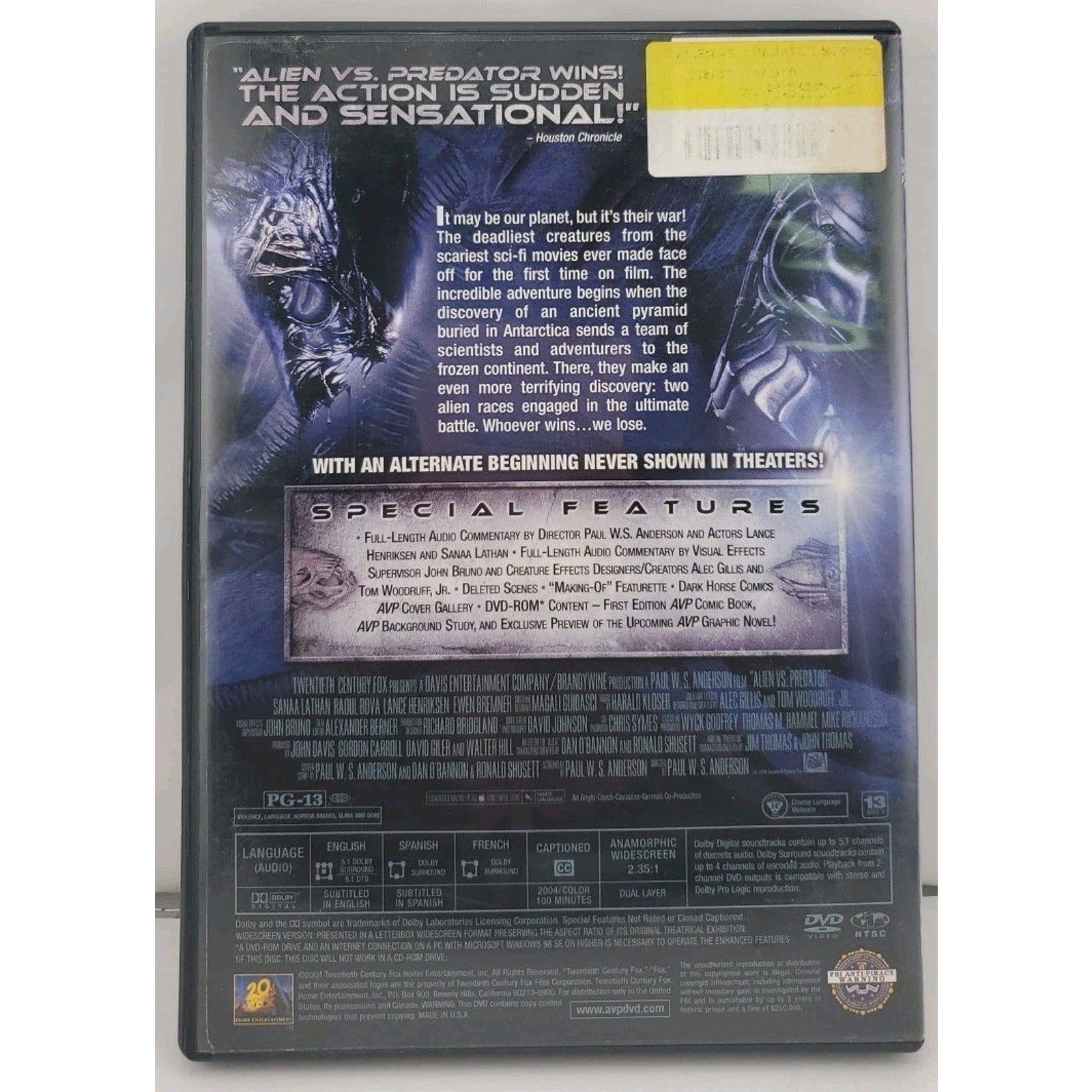 Alien Vs Predator (DVD, 2004)