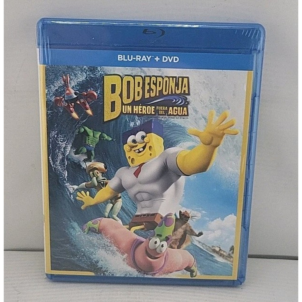 Bob Esponja Un Heroe Fuera Del Agua Blu-ray + DVD Movie New! Spanish