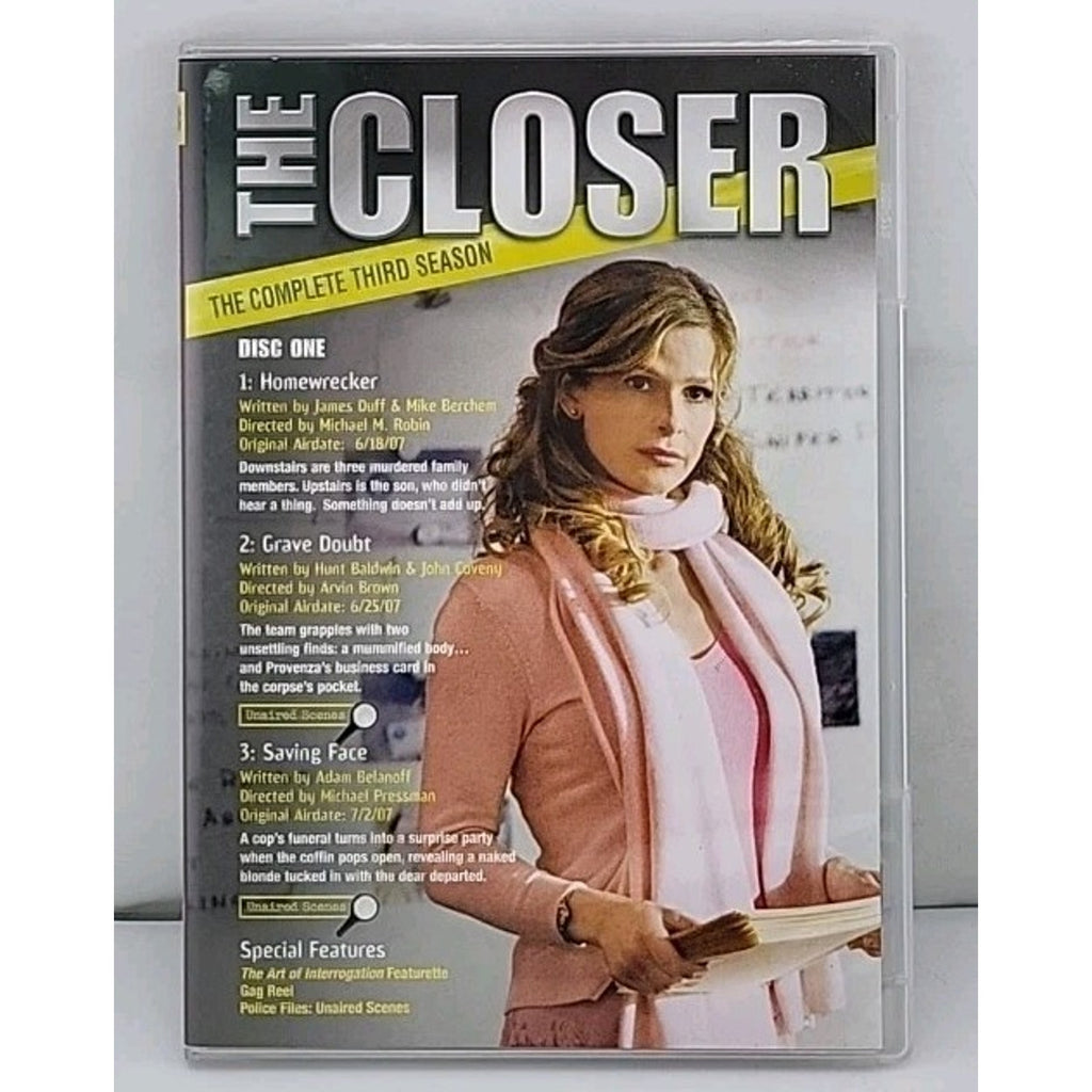 The Closer Complete Third Season DVD 2-Disc Set Crime Drama TV Series Region 1