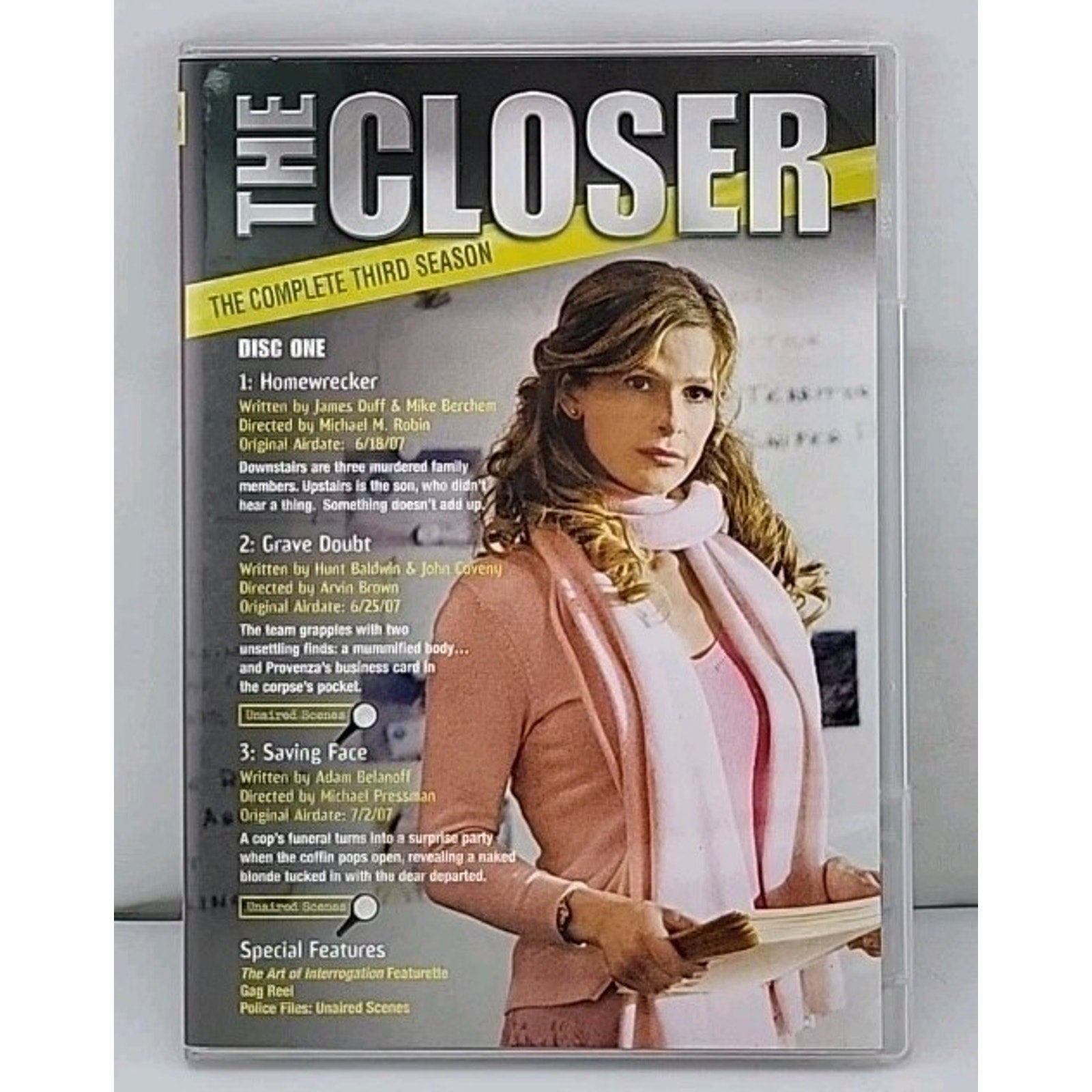 The Closer Complete Third Season DVD 2-Disc Set Crime Drama TV Series Region 1