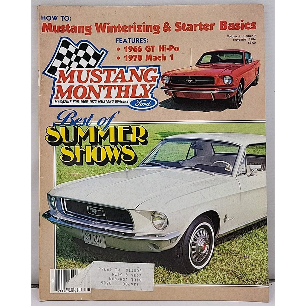 Mustang Monthly Magazine - November 1984 - Volume 7 Number 9