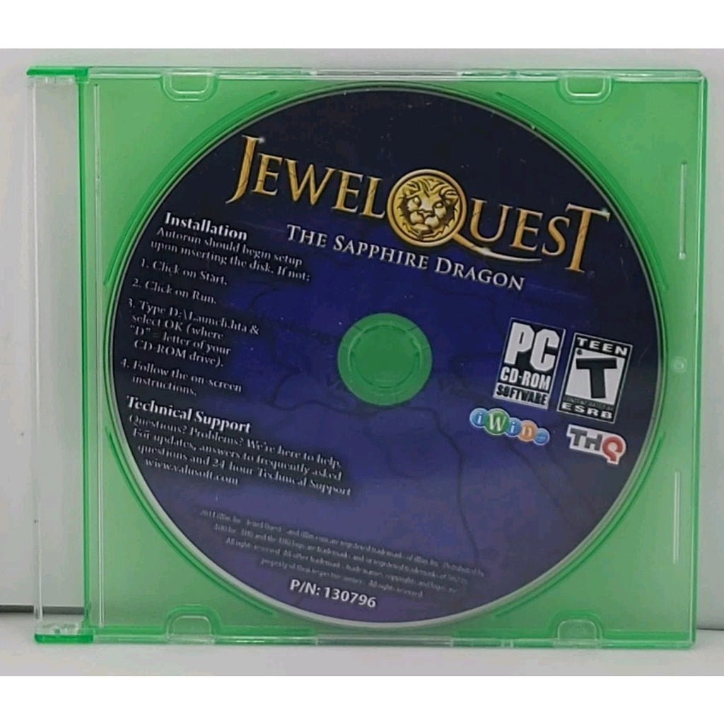 Jewel Quest: The Sapphire Dragon (PC, 2011) *Disc Only*