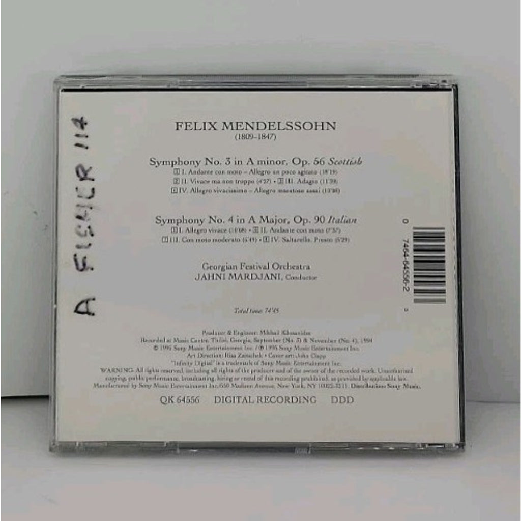 Symphonies 3 & 4 by Mendelssohn (CD, 1995)