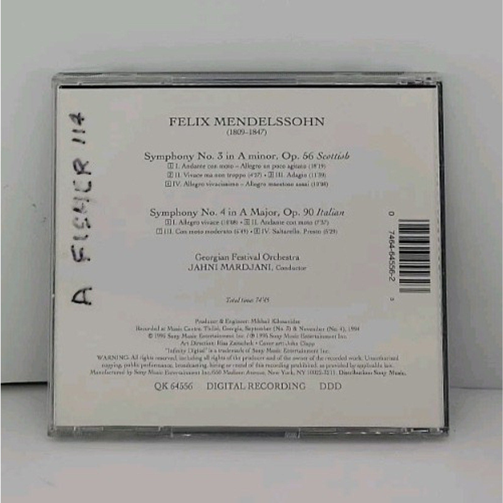 Symphonies 3 & 4 by Mendelssohn (CD, 1995)